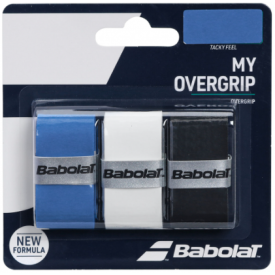 OVERGRIP BABOLAT MY OVERGRIP X3 - AZUL/BRANCO/PRETO